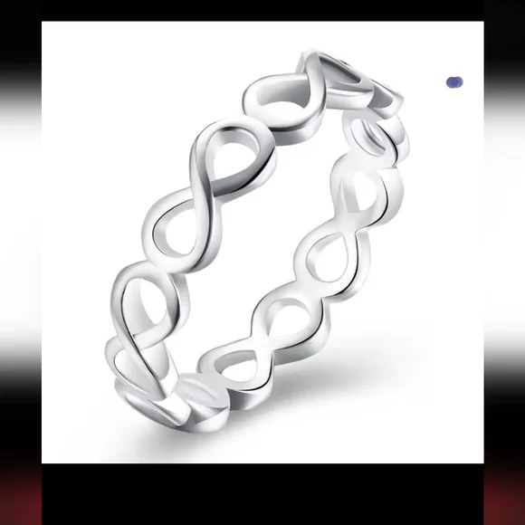 925 Sterling Silver Infinity Ring - Picture 3 of 3